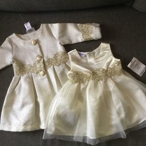 New Blueberi Boulevard baby girl dress & coat set